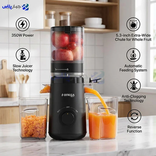 آبمیوه گیری مگامیت مدل Megameet MSJ219 1 آبمیوه گیری مگامیت مدل Megameet MSJ219، آبمیوه گیری کند با توان ۳۵۰ وات