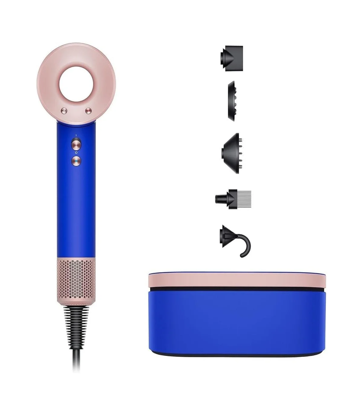 سشوار دایسون مدل Supersonic آبی کاربنی